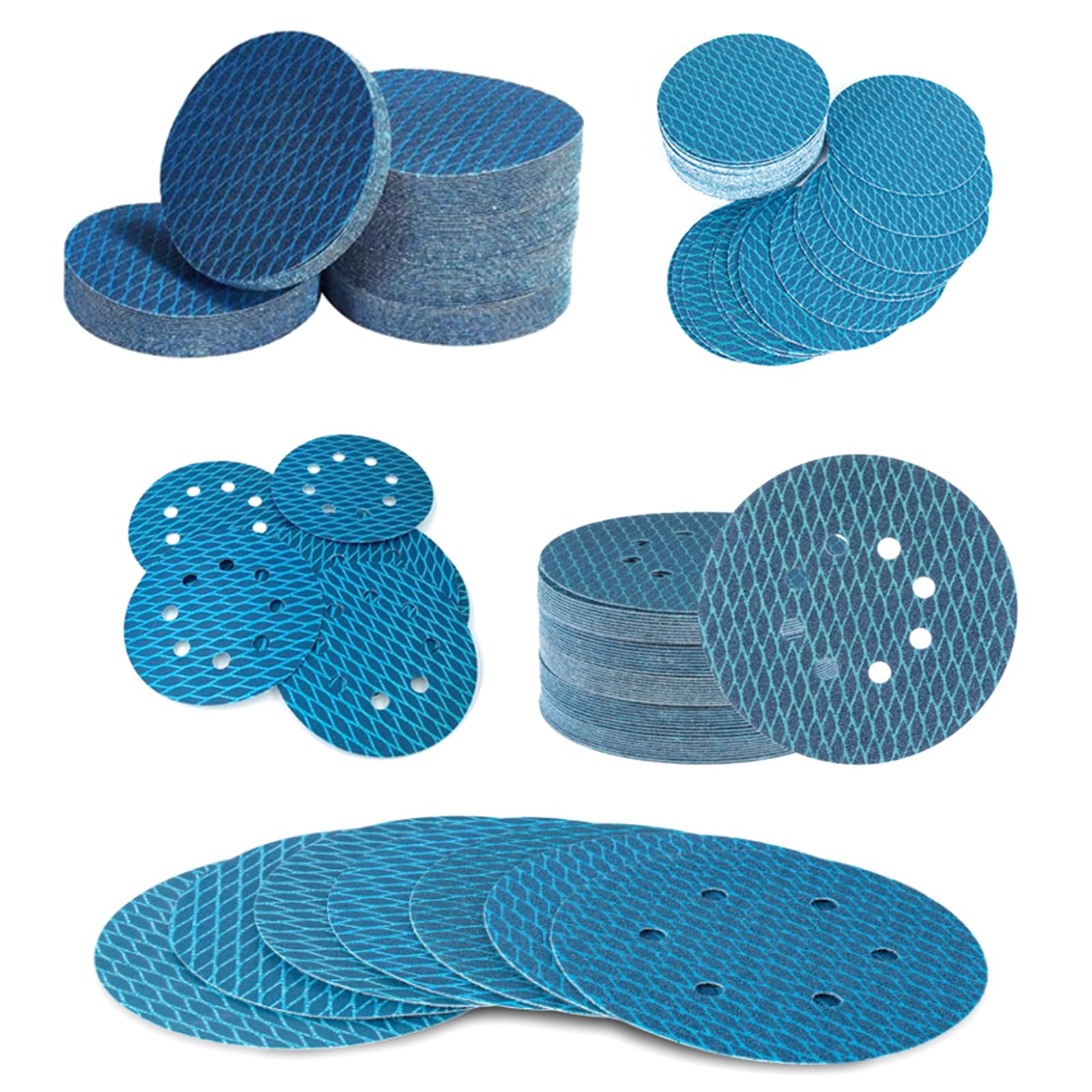 100 Stück Schleifscheibe 5 Zoll 125 mm Exzenterschleifer Schleifpapier Schleifwerkzeug Rhombus Schleifscheibe Schleifpapier Zubehör und Papier für Exzenterschleifer