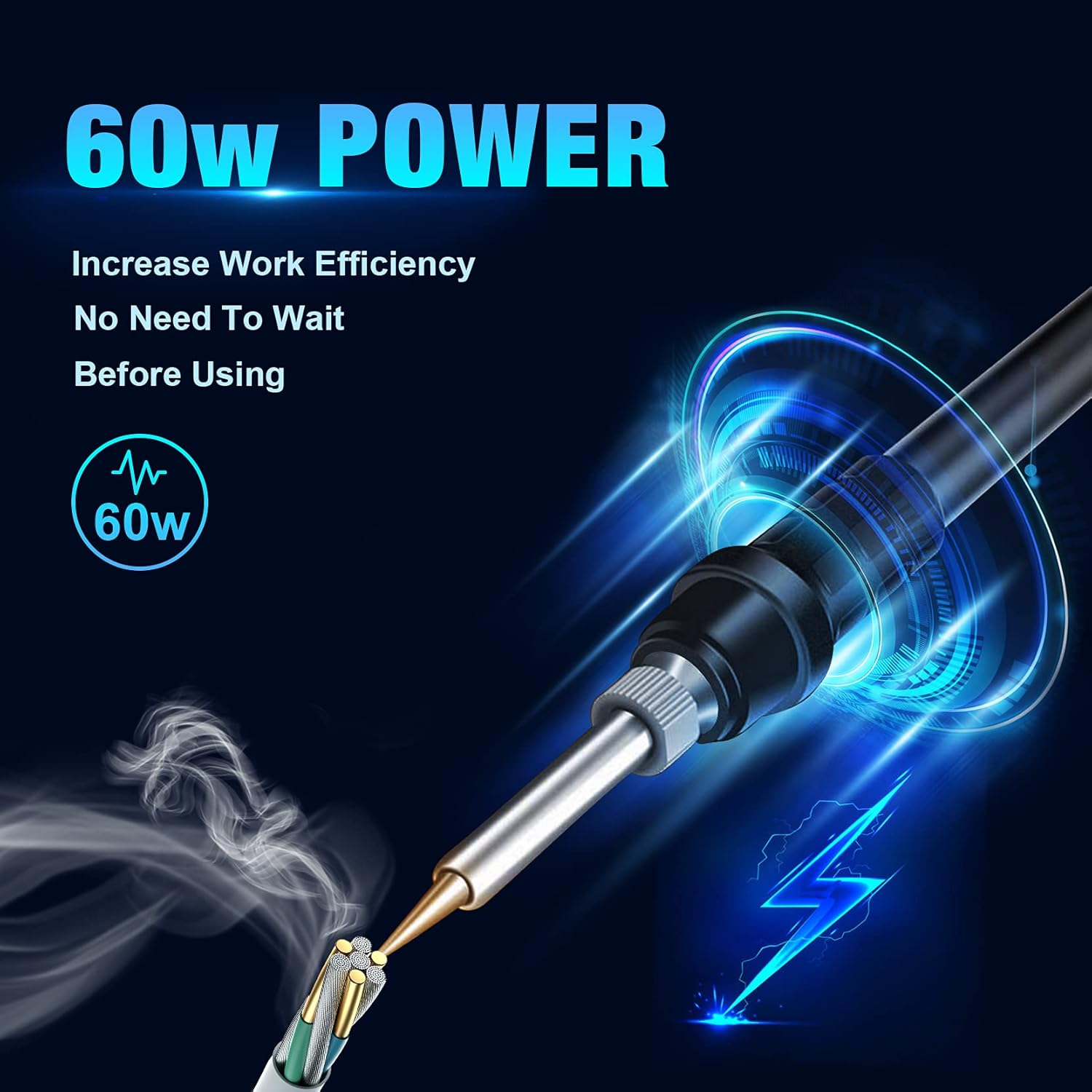 Soldering Iron Station Kit, Soldering Station w/ 392℉~896℉ Adjustable Temperature (C/F),10-Min Sleep Mode, LED Display Digital Soldering Iron Kit, Fast Heating Up (Black) - - 