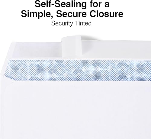 Miniatura 2 de Staples Sobres comerciales tintados de seguridad autosellados #6 34, 3 58 pulgadas x 6 12 pulgadas, blanco, 150cartón (ST862999-CCVS)