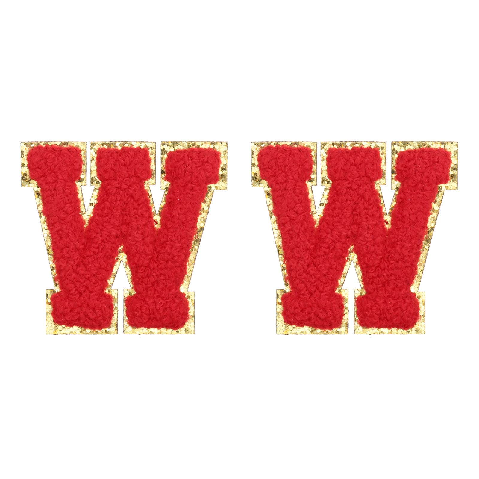 MECCANIXITY Chenille Letter Patches 2.2" Self Adhesive Alphabet W Stick on Embroidered Patch Sew on Letter Stickers Applique for Repairing Clothing