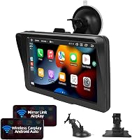 Podofo 7" Hordozható Autórádió IPS Érintőképernyővel - Apple CarPlay, Android Auto, Bluetooth, FM - Univerzális Fejegység Minden Járműtípush 1