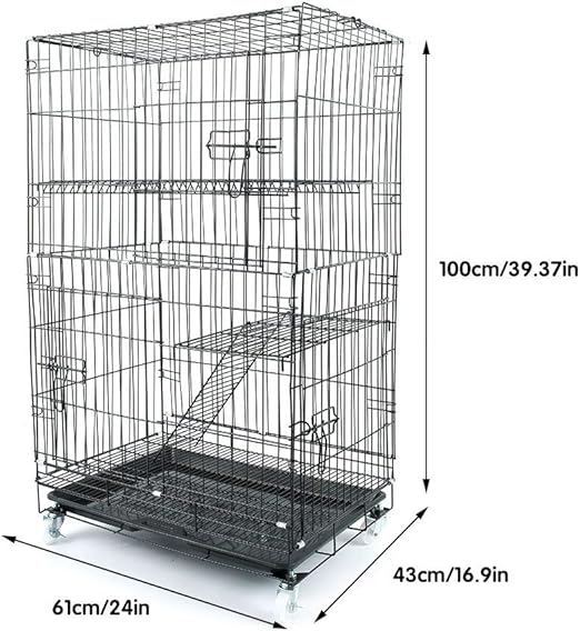 日本公式品 キャットケージ ネコケージ 猫 ケージ 大型 2段3段 折りたたみ式 ホワイト 即納 最大半額 Kishdohagate Qa