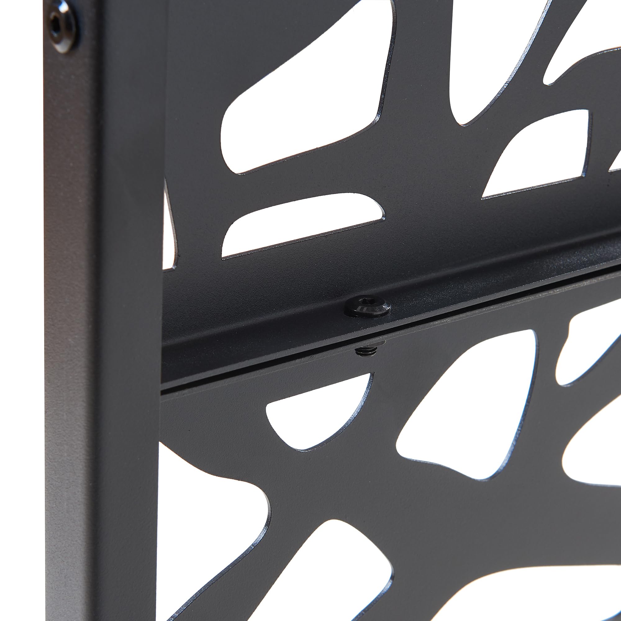 casa.pro Pannello Divisorio per Spazi Interni Schermatura Decorativa con Struttura Traforata Schermo Divisore in Acciaio 200 x 100 cm Nero