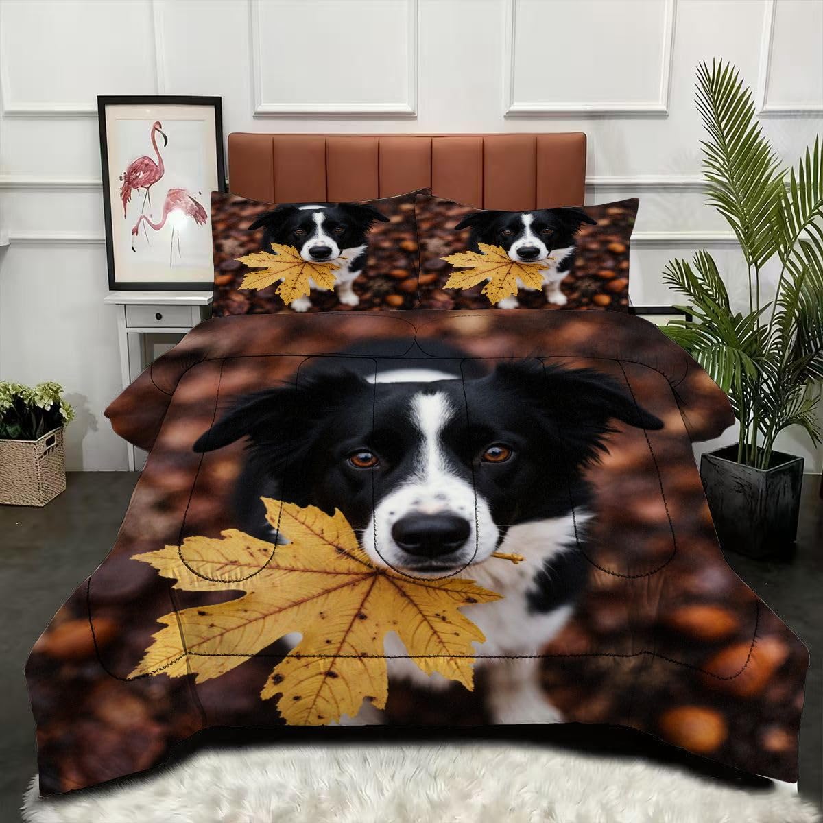 Couette 240x260 cm motif chien légère et respirante pour des nuits douillettes en famille