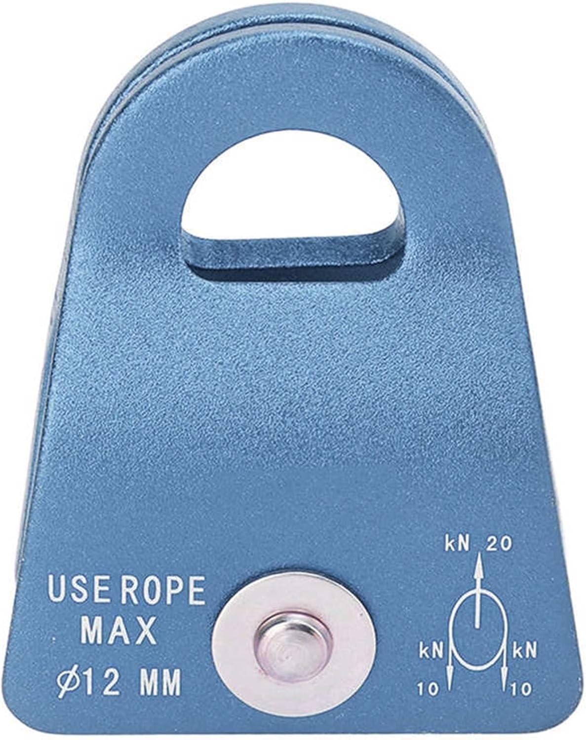 INLIMA Pulley Outdoor Climbing Pulley Downhill Side Plate Single Pulley Polished Surface for Mountaineering (Color : Blue)