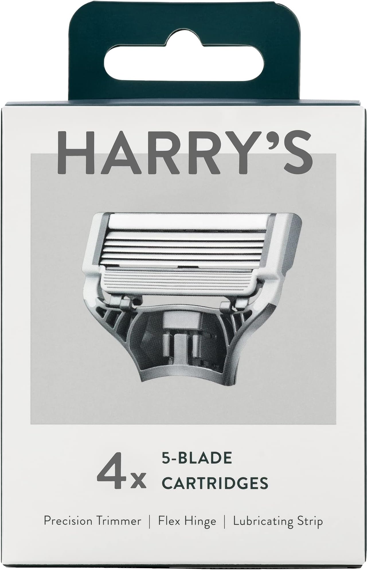 Amazon.com: Harry's Razor Blades (1 Pack of 4) in Durable Hinged Water ...