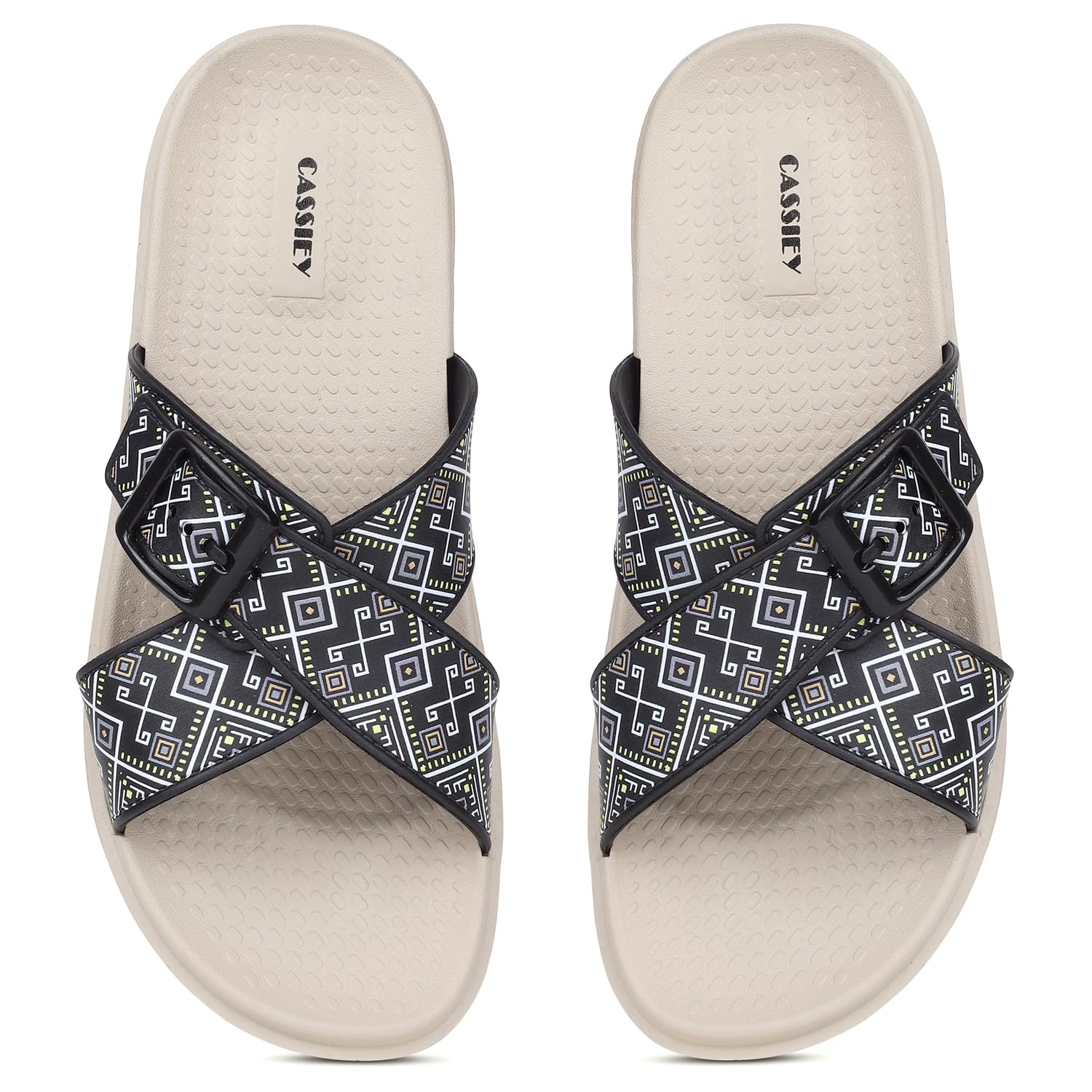 Women's Slide Slippers with Double Adjustable Strap Flat Slippers #8883-25-image-43