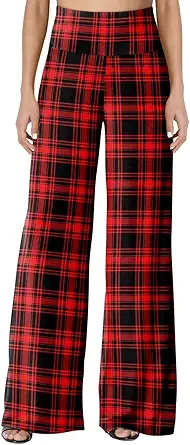JZC Women's Palazzo Lounge Pants Stretchy Wide Leg Casual Pants Comfy High Waist Flowy Pants S-3XL