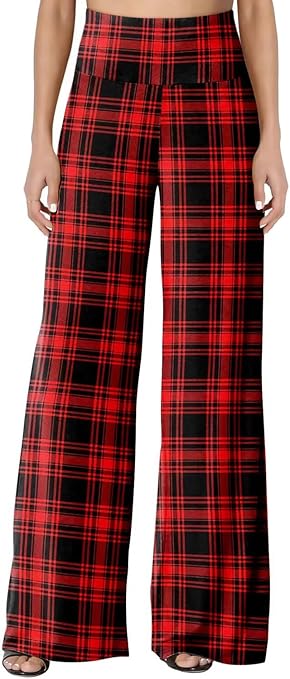 JZC Women's Palazzo Lounge Pants Stretchy Wide Leg Casual Pants Comfy High Waist Flowy Pants S-3XL