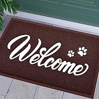 Vista 11 de T.HENV Tapete de bienvenida para exteriores, 30 x 17.5 pulgadas, impermeable, para todas las estaciones, entrada exterior, de secado rápido, tapete
