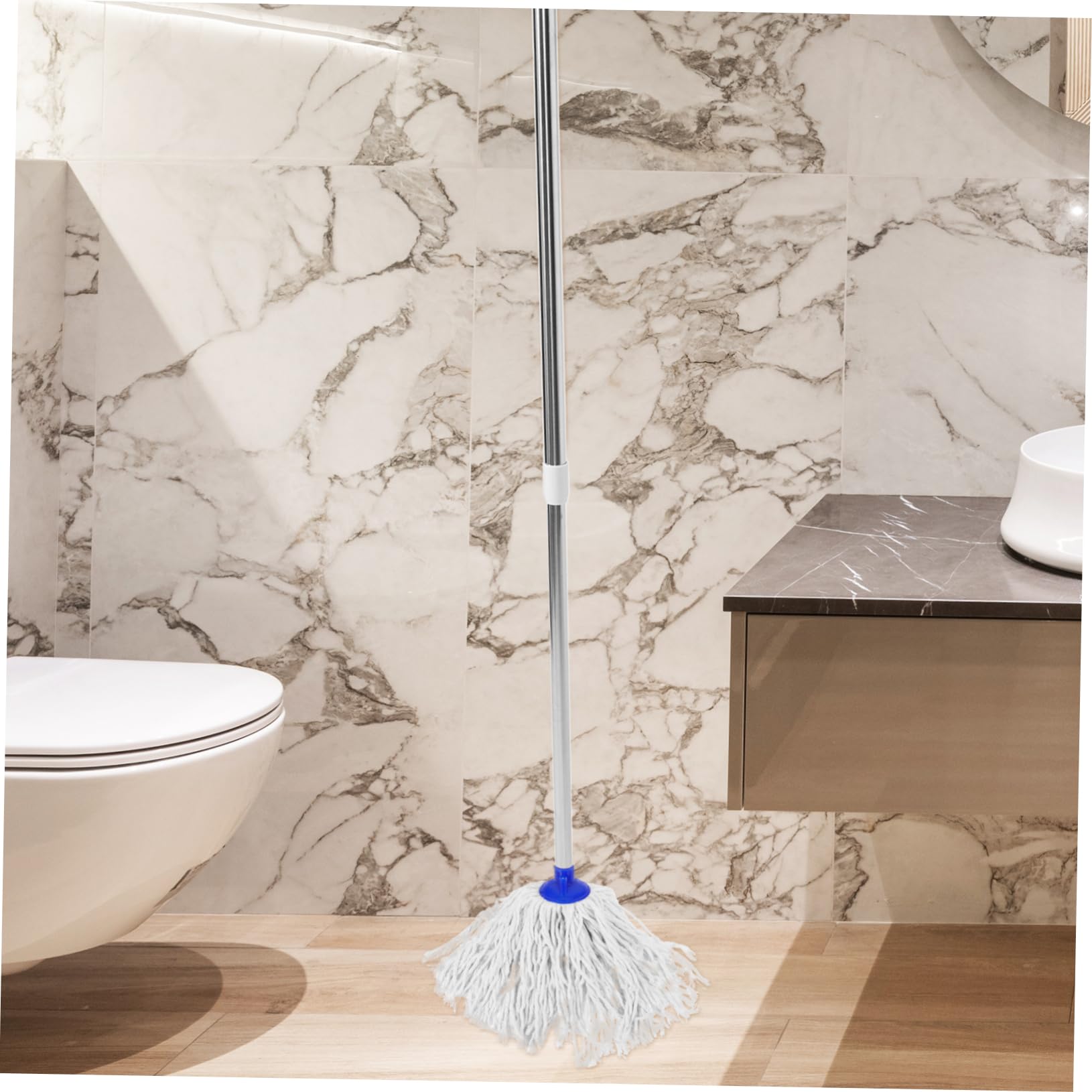KOMBIUDA 3pezzi Spazzole di Ricambio per Moppi Testina per Moppi Riutilizzabile Filo per Pulizia della Casa ad Alta Assorbimento Rapido Asciugatura Adatto per Pavimenti Duri Laminati