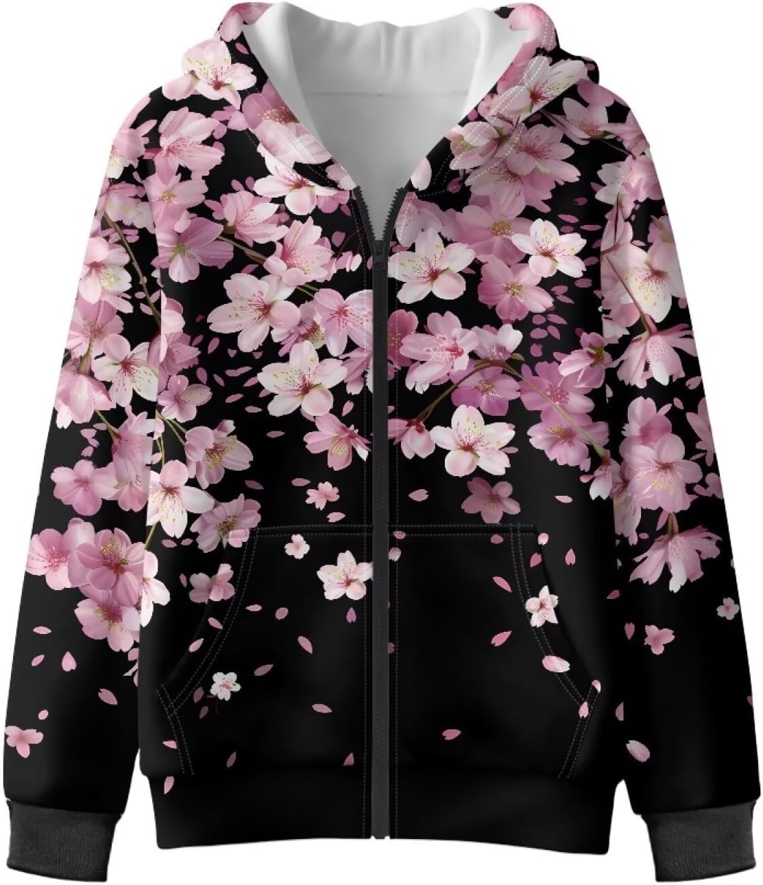 Girls Zip Up Hoodie Size 7-14 Years Old Long Sleeve Sweatshirts for Kids Casual Hooded Sweatshirt for Fall Winter