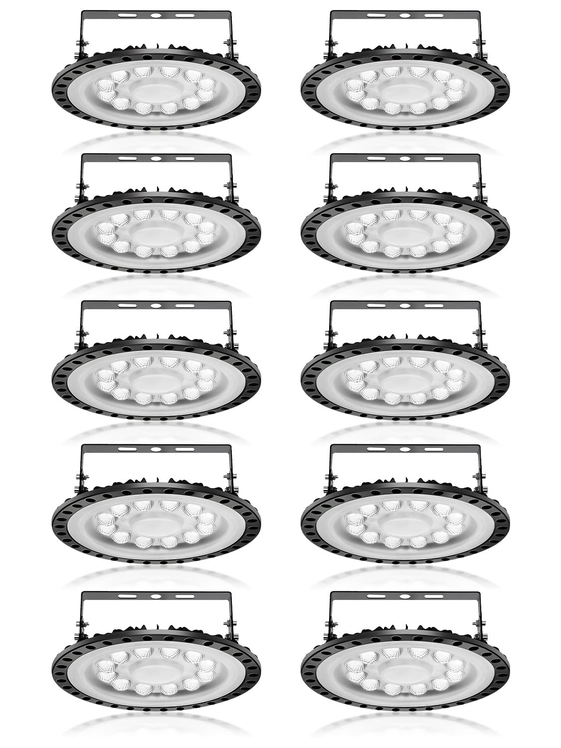 50W LED UFO Industrial Lamp,5000LM Hallenstrahler LED, 6000-6500K Kaltweiß LED Industrielampe,Beam Angle 120° Workshop Lighting,IP67 Wasserdicht Industrie Strahler Werkstattlampe