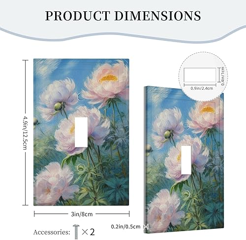 Miniatura 5 de Decorativo Arte Interruptor de Luz Cubiertas de Pintura al óleo Estilo Flores Placa de Pared de Interruptor de Interruptor Decorativo Placa de