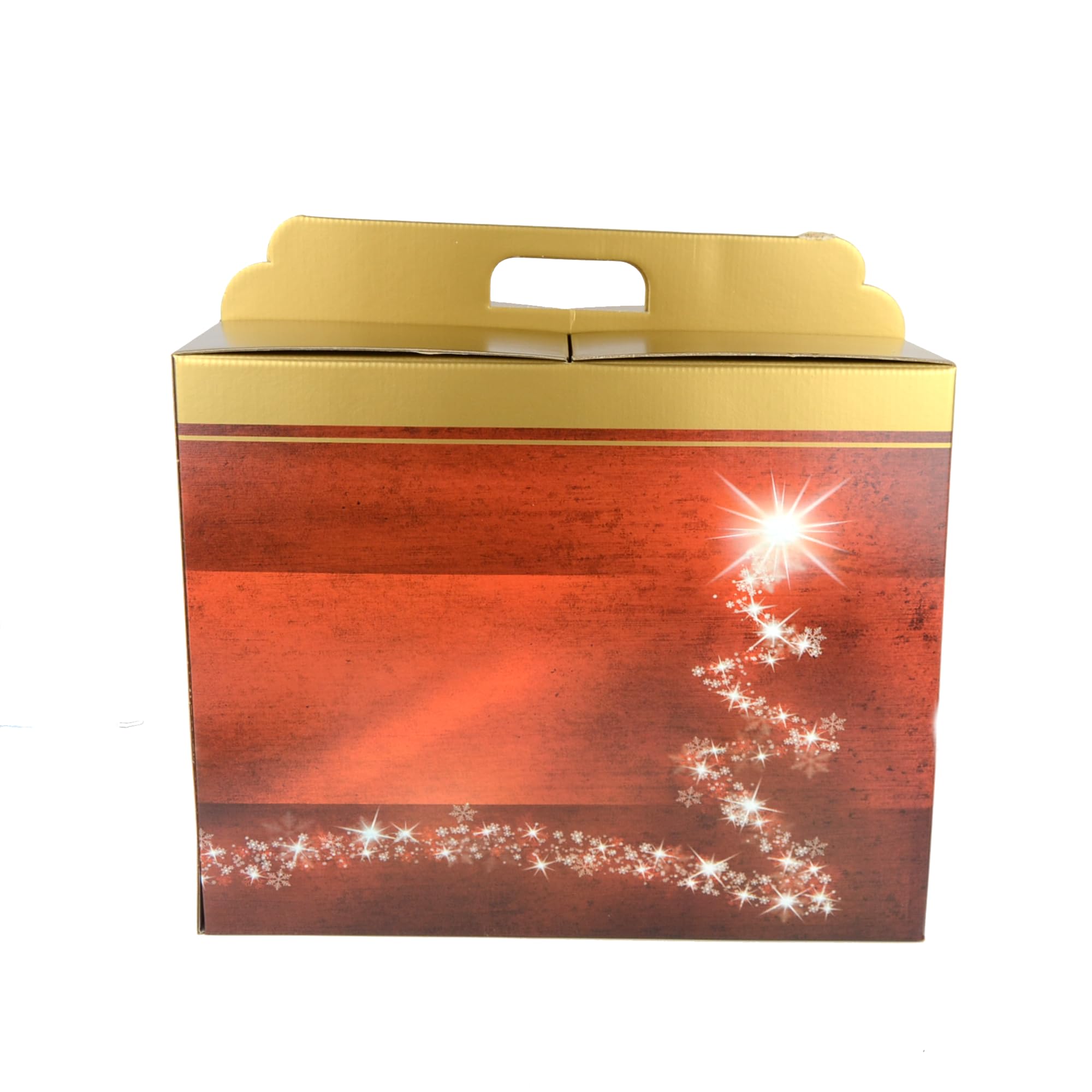 PZ 10 SCATOLE REGALO CON MANICO 43,5x25,5x35 CM IDEALI PER CREARE PACCHI NATALE STRENNE REGALO FESTA