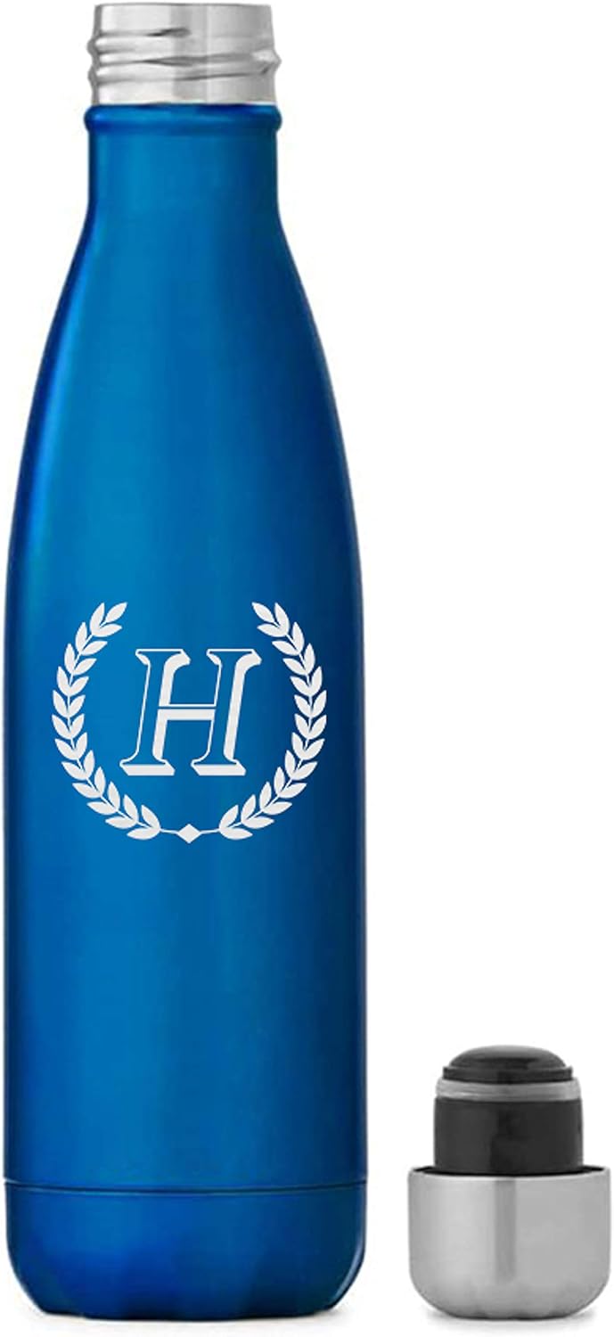 Personalized Stainless Steel Bottle 17oz - Horace (Blue)