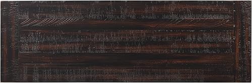 Miniatura 5 de Centro de medios, moderna consola de madera de pino maciza con 3 cajones de almacenamiento y 2 estantes para sala de estar, pasillo, entrada (negro)