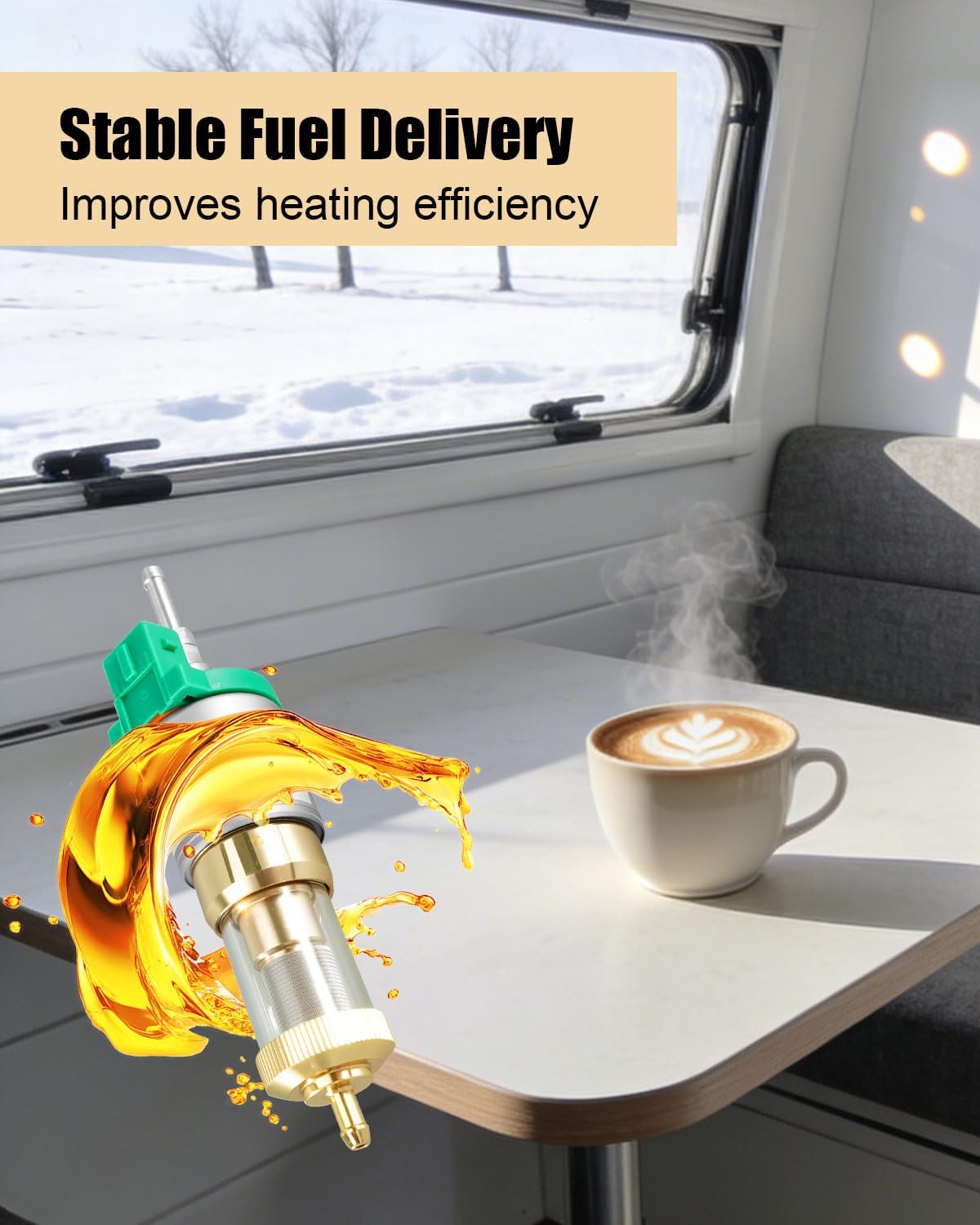12V 22ML Diesel Heater Fuel Pump Double Filter Quieter with Fuel Hose Fit for Eberspacher Airtronic D2 D4 D5 for Chinese Diesel Heater 2KW 3KW 5KW