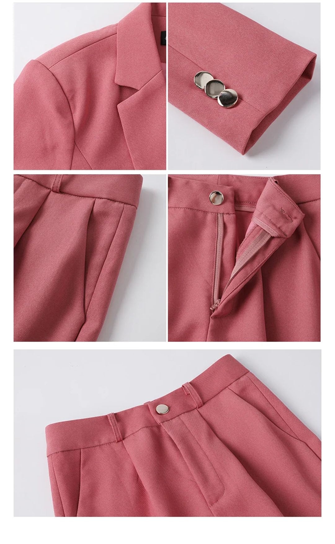 Completo da donna temperamento Business formale Slim Blazer e pantaloni Set, Pantaloni Cappotto Albicocca, 4XL