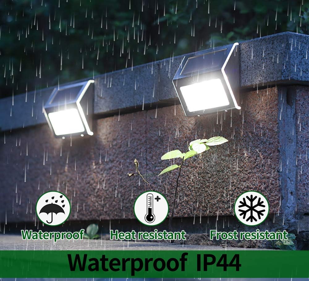 EASTERNSTAR Solar Deck Lights 10-Pack, 4 LEDs, Stainless Steel, Solar Powered, Waterproof IP44, Ideal Outdoor Lights for Step Stair Deck Fence Path Patio Pathway, Cool White