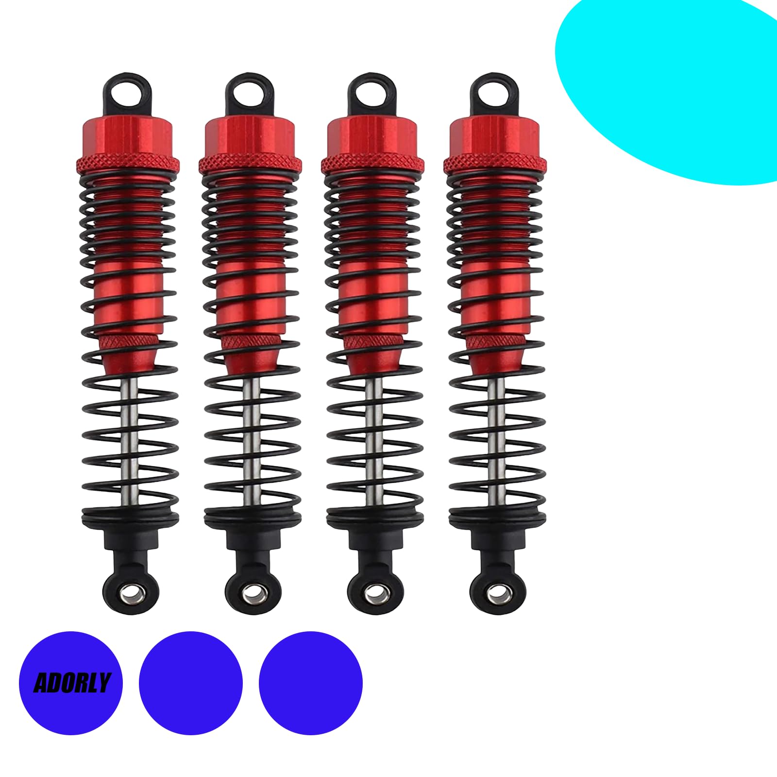Amazon.com: 4pc Front Rear Aluminum Shocks (110mm, Oil Filled