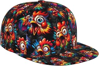 Baseball Cap Breathable and Lightweight Adjustable Snapback Flat Brim Cap Trucker Hat Suitable for Outdoor Sports