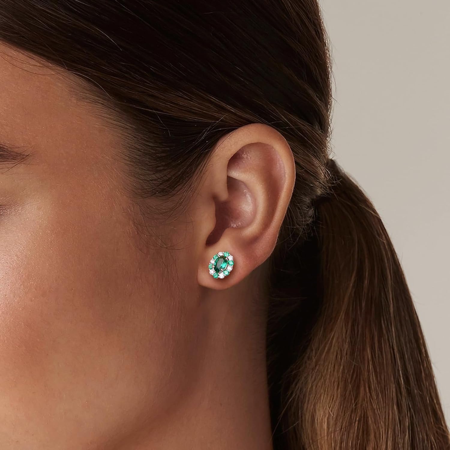 Moissanite Stud Earrings for Men Women, 1.4-2.4ct 14K White Gold Plated Sterling Silver Post D Color VVS Heart/Princess/Round Cut Lab Created Diamond Earrings - Image 2