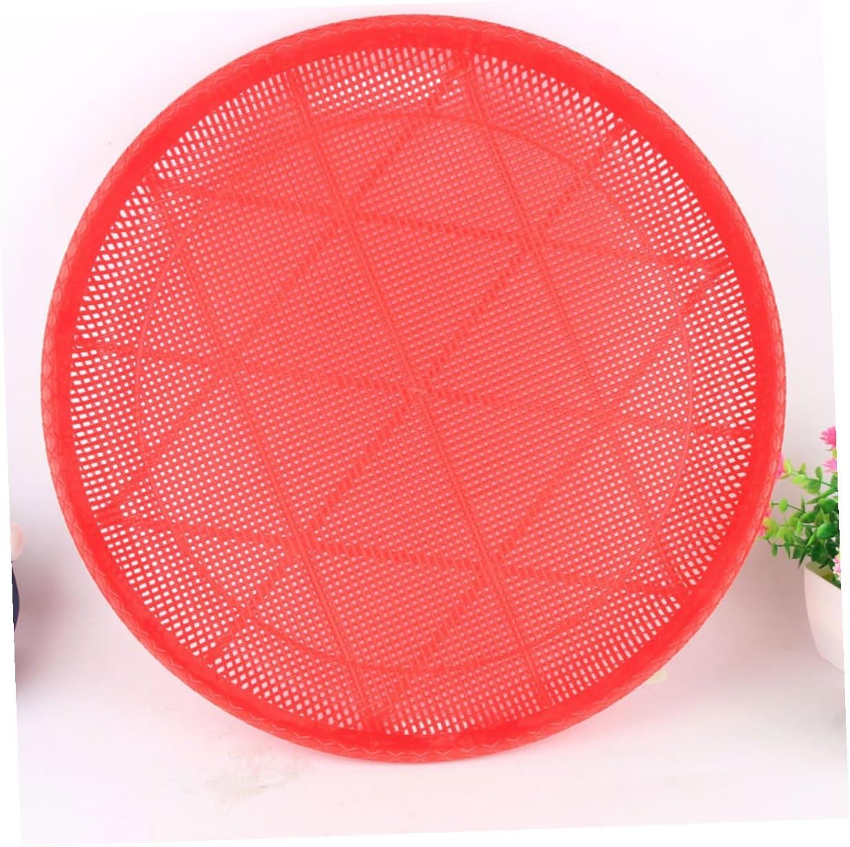 Plastic Grain Sifter Dustpan 36cm Mesh Drying Dustpan Food Drying Sieve for Farmhouse Use 4pcs Set
