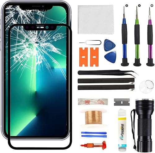 Zgxhga Reemplazo de cristal de pantalla compatible con iPhone 13 Pro Max Series de 6.7 pulgadas, kit de pantalla de repuesto con herramientas de