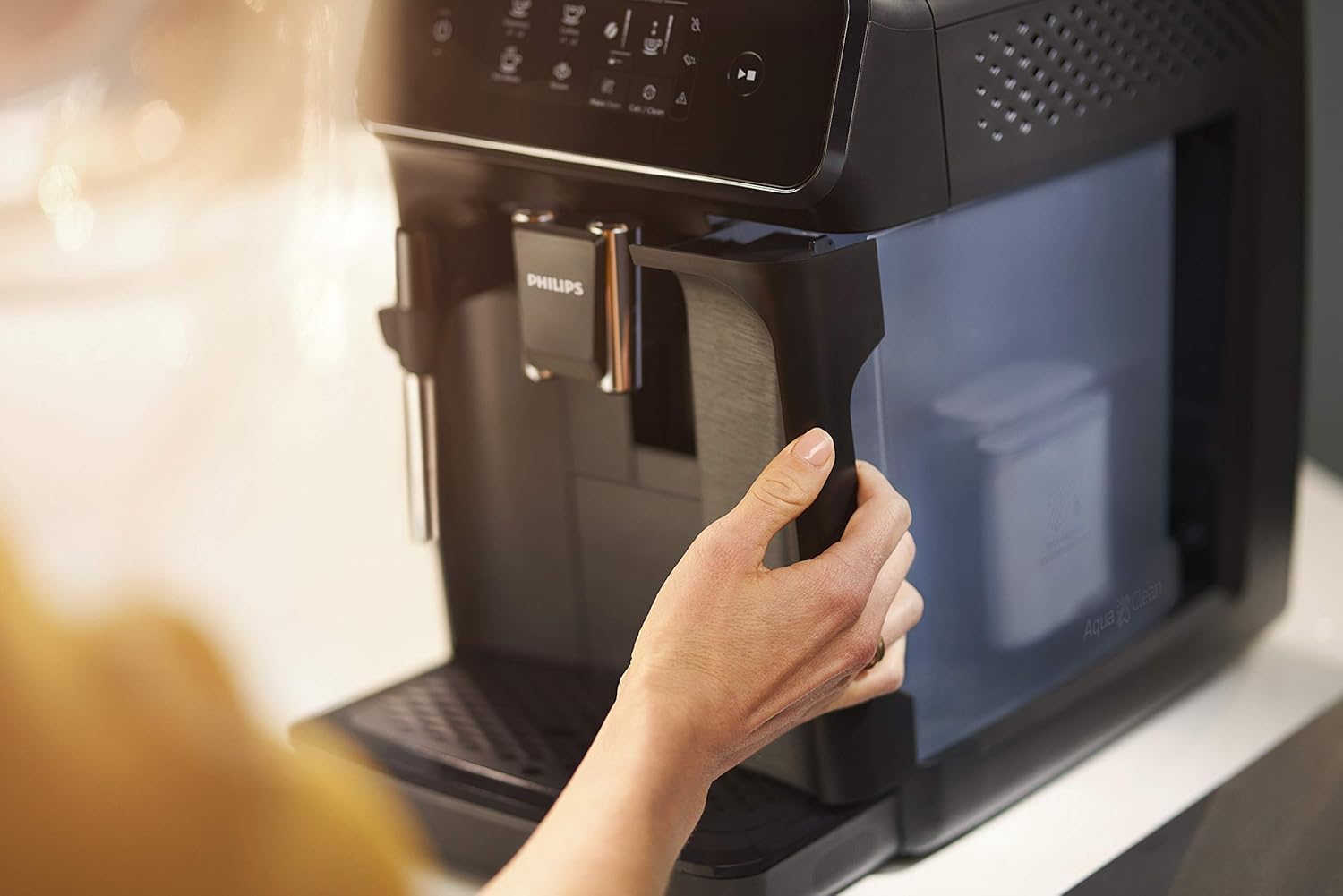 Philips 2200 Series Fully Automatic Espresso Machine w/ Milk Frother, Black, EP2220/14 (Renewed)
