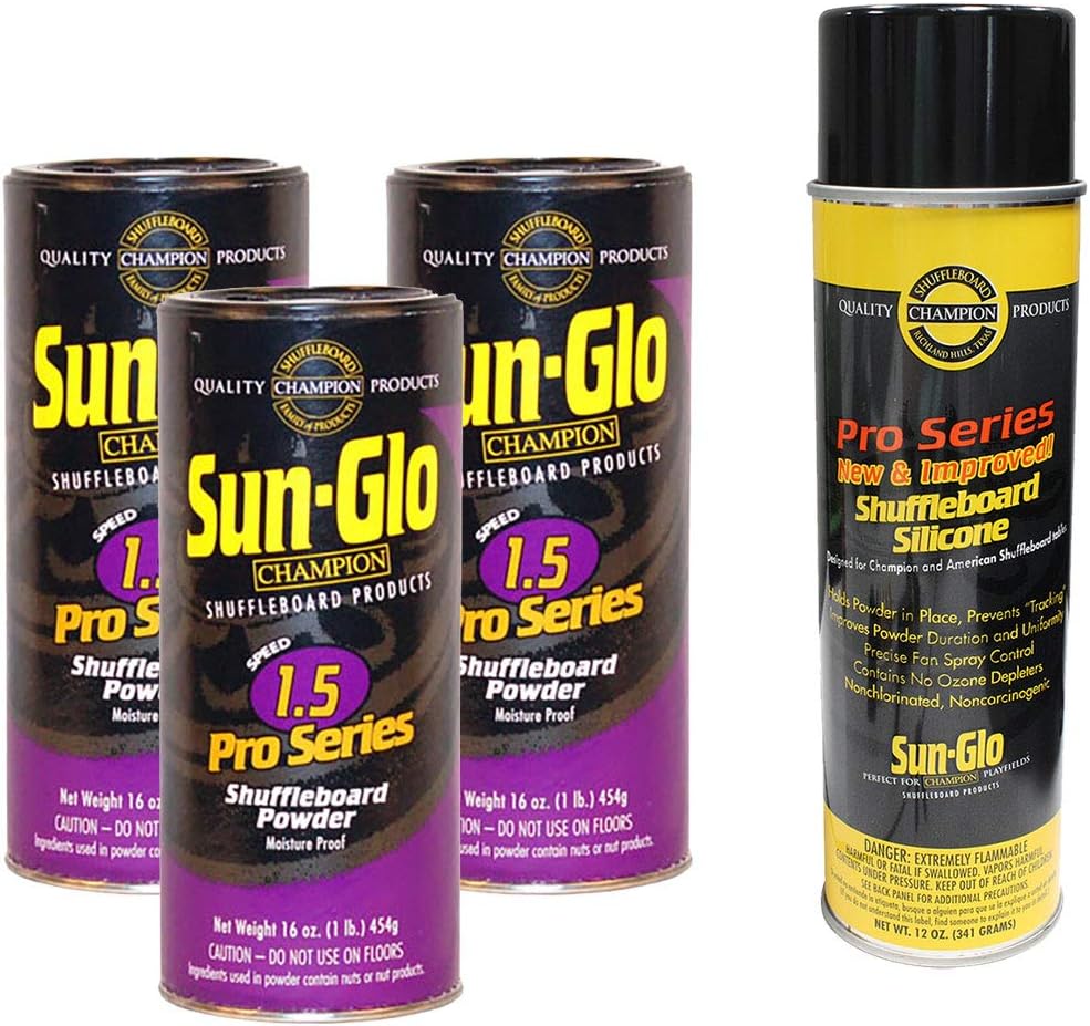 Sun-Glo 3 Cans #1.5 Pro-Series Wax & 1 Can of Silicone Spray