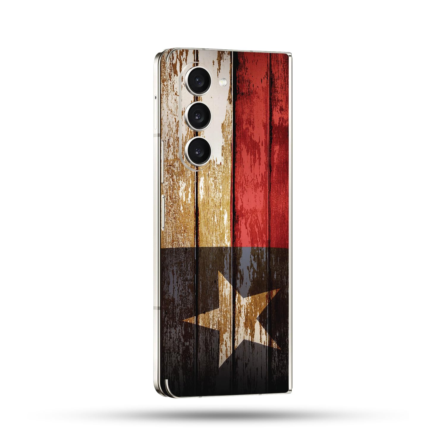 MightySkins Skin Compatible With Samsung Galaxy Z Fold 5 Full Wrap - Texas Shiplap | Protective, Durable, and Unique Vinyl Decal wrap cover | Easy To Apply, Remove, and Change Styles | Made in the USA