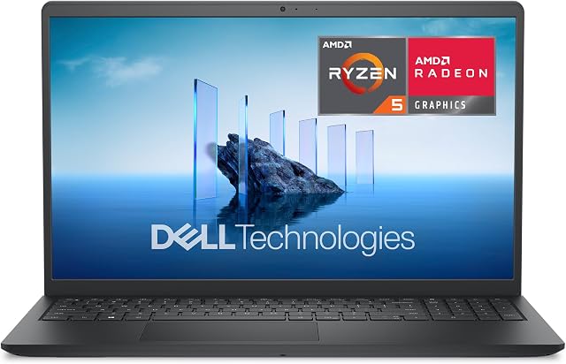Dell 15 Portable DC15255-15,6 po FHD 120Hz, AMD Ryzen 5-7520U, 8 Go RAM LPDDR5, 512 Go SSD, Graphiques AMD Radeon 610M, Windows 11 Home, Service sur site - Noir carbone