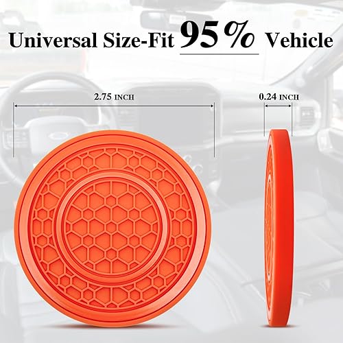 Miniatura 2 de Alfombrillas antideslizantes mejoradas para 2023, paquete de 2 posavasos universales antideslizantes de 2.75 pulgadas, duraderos, adecuados para la