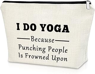 Yoga Gifts for Women Yoga Lover Gift Makeup Bag Birthday Gifts for Yoga Lover Girls Sister Gifts from Sister Cosmetic Bag Thank You Gifts Christmas Gifts for Her Cosmetic Travel Pouch