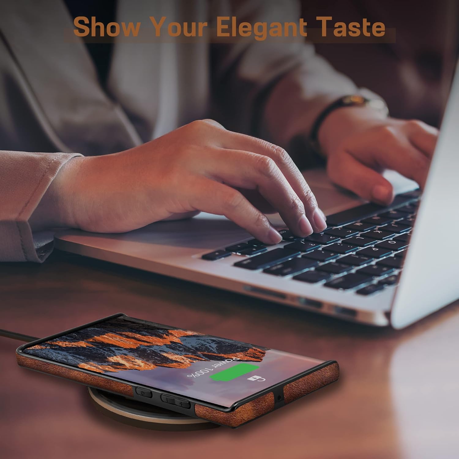 LOHASIC for Galaxy S23 Ultra Case, Premium Leather Luxury Business PU Non-Slip Grip Shockproof Bumper Full Body Protective Cover Phone Cases for Samsung Galaxy S23 Ultra 5G 6.8 inch - Brown - Image 7