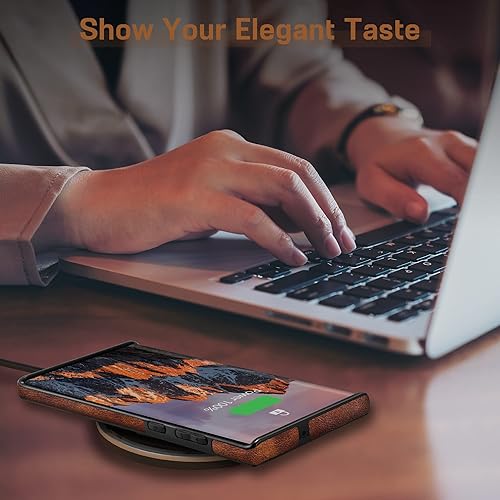 Miniatura 7 de LOHASIC Funda para Galaxy S23 Ultra, Cuero Premium de Lujo Empresarial PU Agarre Antideslizante a Prueba de Golpes Parachoques Cubierta Protectora