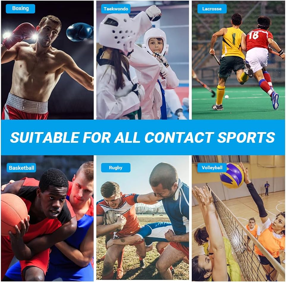 Number-one 3 Pack Soft Mouth Guard, Professional Sports Mouthguard for Boxing, Jujitsu, MMA, Football, Basketball, Hockey, Karate, Rugby Teeth Armor to Protect Braces for Adult & Youth : Sports & Outdoors