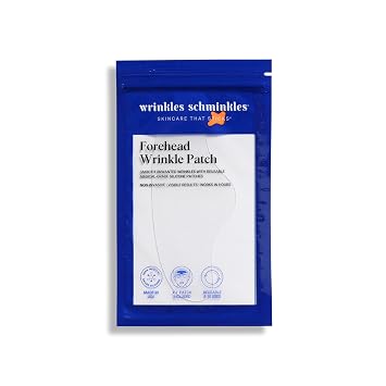 Wrinkles Schminkles Forehead Wrinkle Patches, 1-Pack, Reusable Hypoallergenic Medical Grad Silicone Smoothing Pads for Reducing Frown Lines, Anti Wrinkle Overnight Sleep Patches