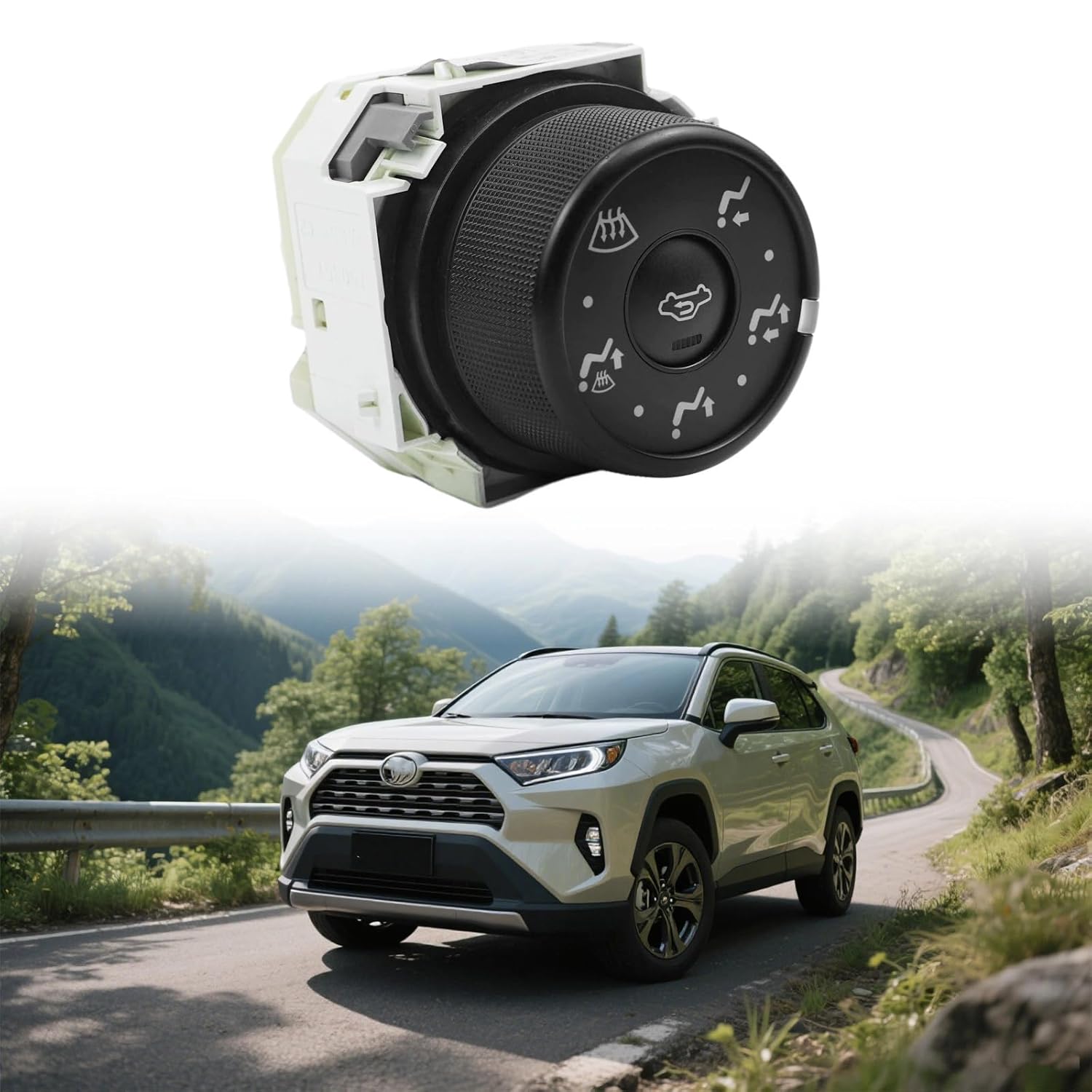 A/C Mode Heater Position Switch 55901-0R010 for Toyota RAV4 2006-2012 Heater Control Base Sub Assembly Replacement HVAC Blower Mode Selector Switch Fits RAV4 Sport Limited Models