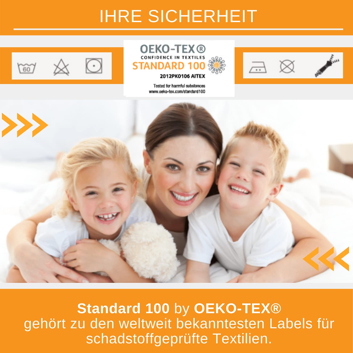 Aminata kids Bettwäsche Kinder 135x200 Mädchen Einhorn Motiv aus Baumwolle mit Reißverschluss Kinder-Bettwäsche-Set Jugendliche Teenager Einhornbettwäsche beige Tiere Tier-Motiv