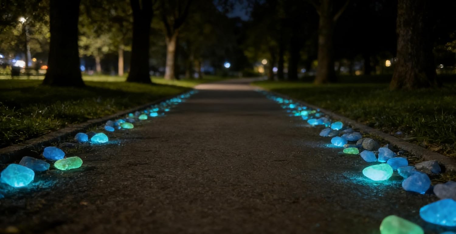 NATURE'S LUMEN Natural Resin Glow in the Dark Crushed Stones