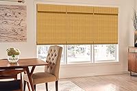 Vista 4 de LANTIME Persianas de madera para ventana, persianas enrollables opacas de bambú, fácil instalación para el hogar y el jardín, patrón 1