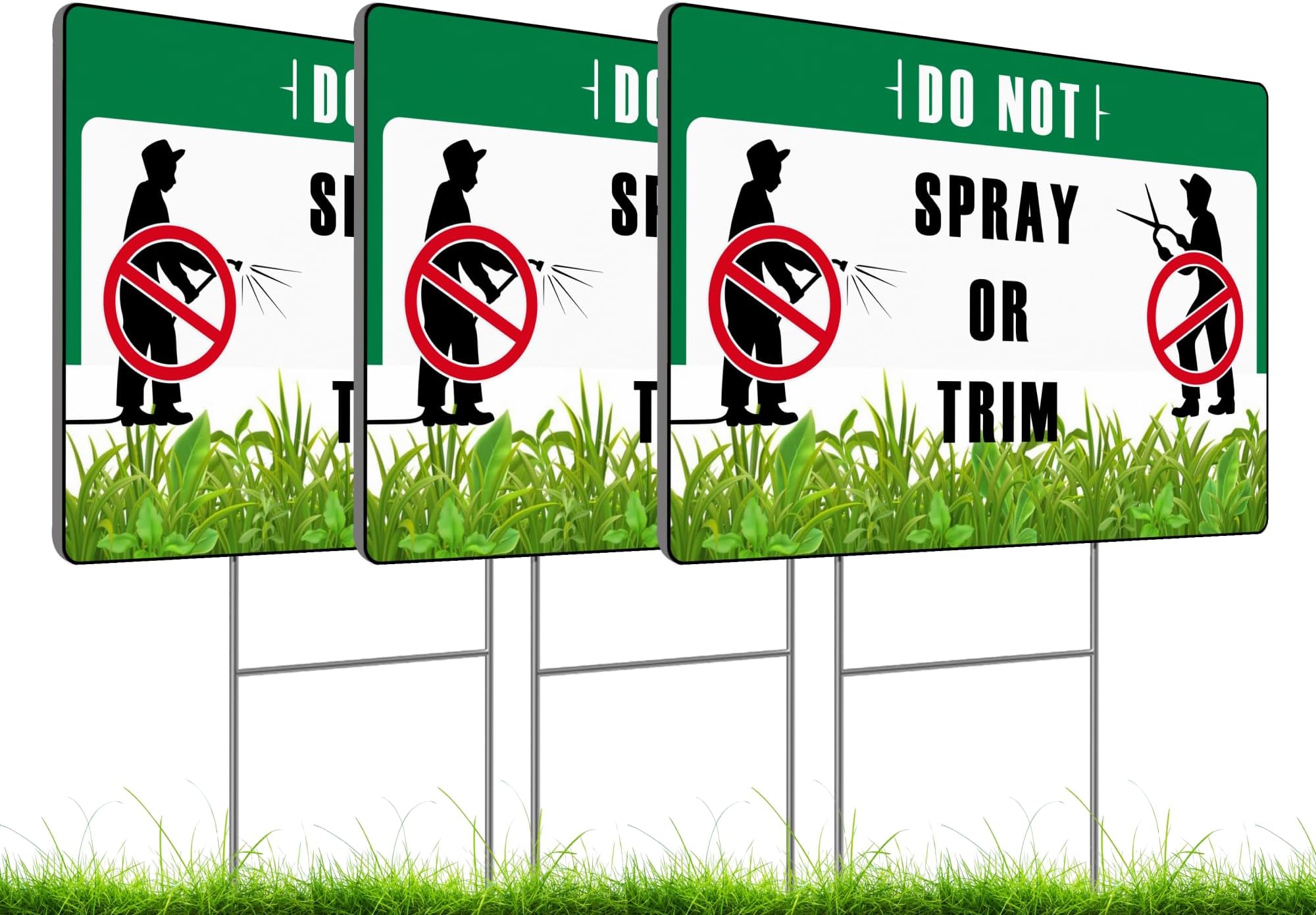 Do Not Spray Sign In Spanish Bilingual Do Not Mow Sign - English/Spanish  10x14 Inch Weatherproof Yard Sign With Stake Yard Sign Stakes