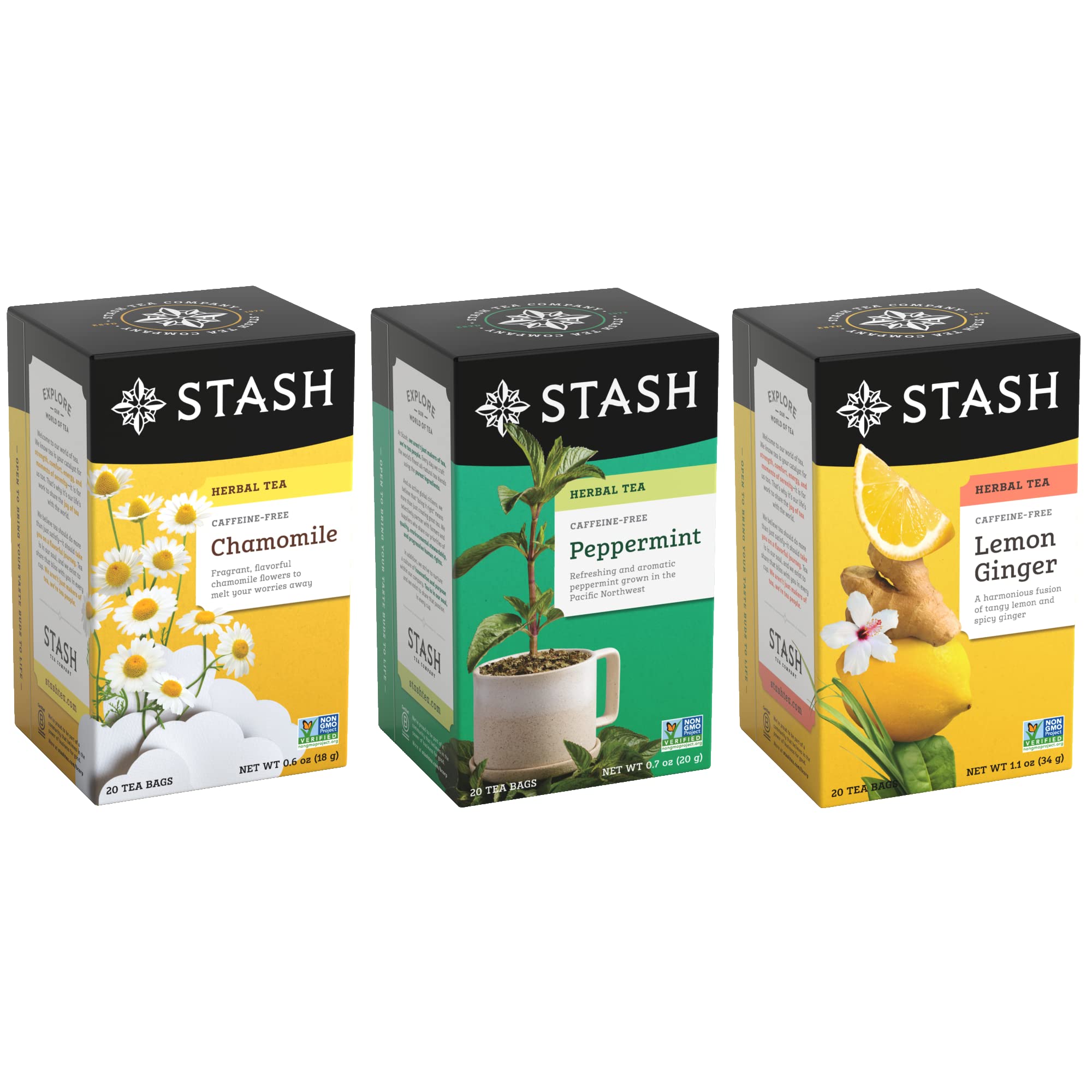 Stash Tea Comfort Classics Herbal Tea Sampler Assortment
