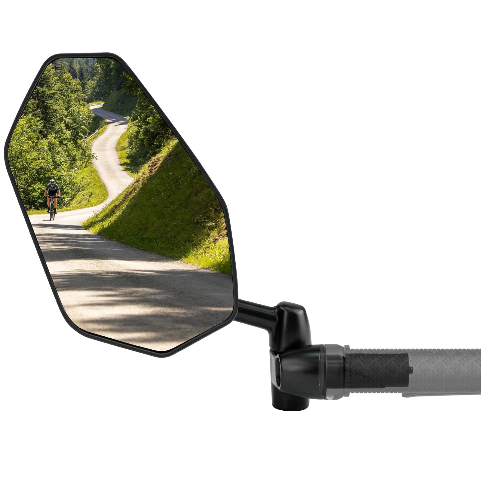 NIXRET Bike Mirror Anti-shake, 360°Adjustable Handlebar End Bike Mirrors, Folding Bicycle Rear View Mirror Compatible with Mountain Bikes, E-bikes, Scooter