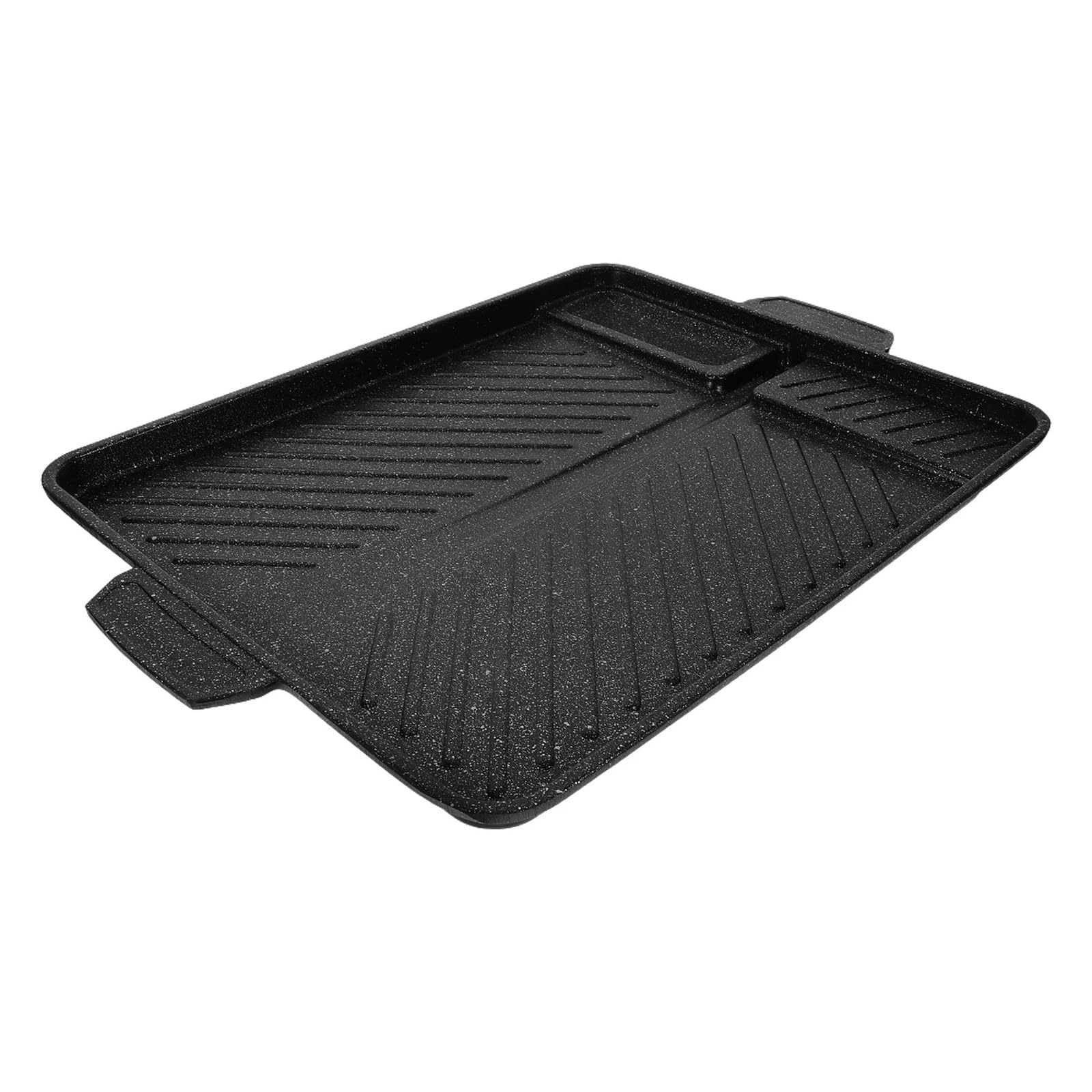 Bandeja de Horno Parrilla for Acampar al Aire Libre, Wok Antiadherente, sartén for Barbacoa, Plato de Cocina, Carne, Barbacoa, Bandeja de Aluminio for el hogar, Suministro de Parrilla
