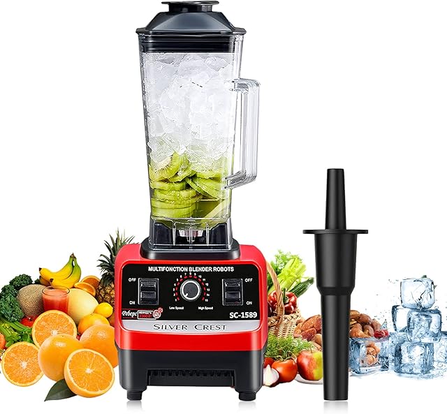 Blender Smoothie Maker 2000W with 15 Speed Control,2L BPA-Free Tritan Container, 6 Titanium Stainless Steel Blade,Jug Blender mixer High Speed Juicer/Ice/Smoothie/Frozen Dessert/Hot Soup/Nuts