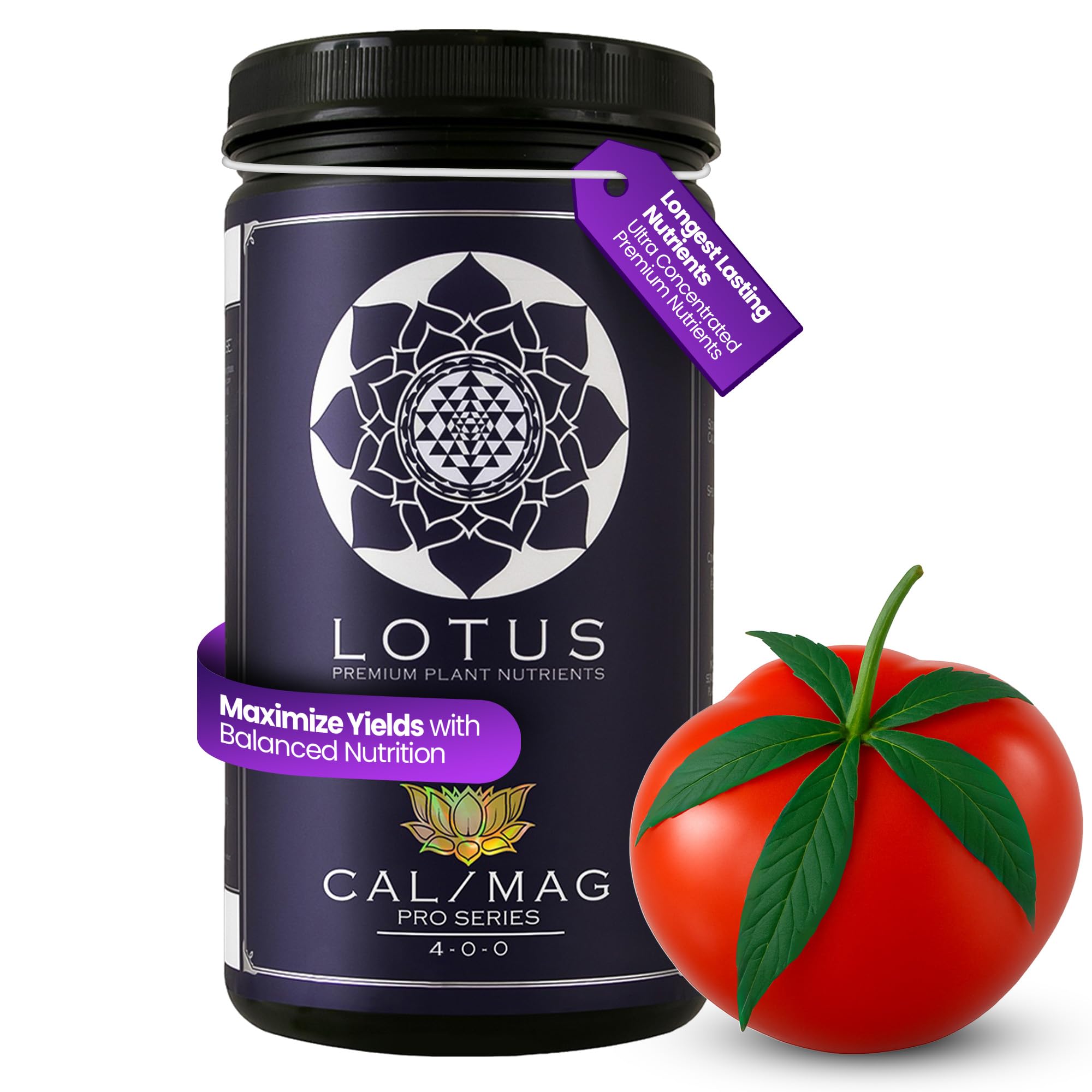 Lotus Nutrients Cal-Mag Pro Series - All Natural Premium Powdered Plant Nutrients with Calcium and Magnesium for Hydroponic Coco Coir and Soil | Improve Plant Health Indoor and Outdoor Gardens (30oz)