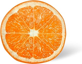 Orange Slice Round Fleece Throw Blanket | Plush Soft Polyester Cover for Sofa and Bed, Cozy Home Decor Room Essentials and Collectibles | 60 Inches
